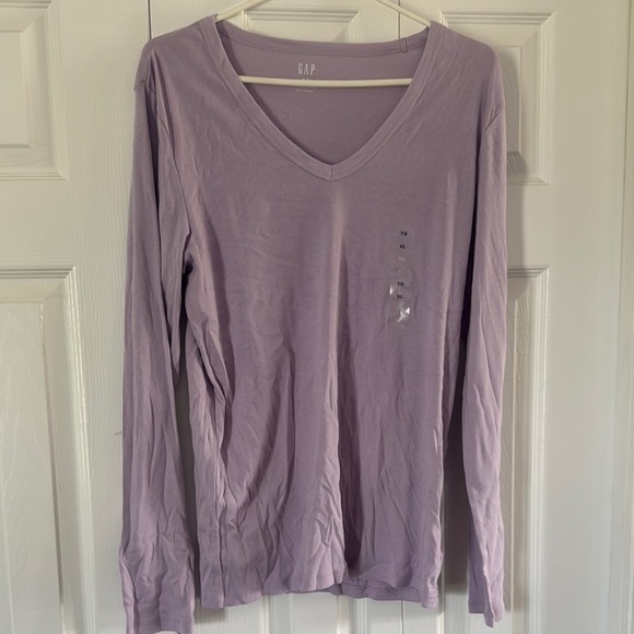 GAP Purple Long Sleeve Fitted Tee - Picture 1 of 4